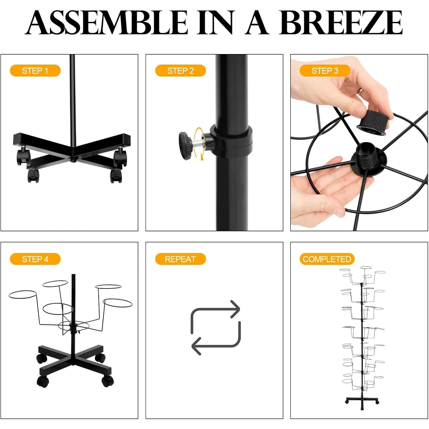 Freestanding Rotating Hat Display Rack Stand