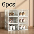 6/12 thick transparent shoe boxes with lids