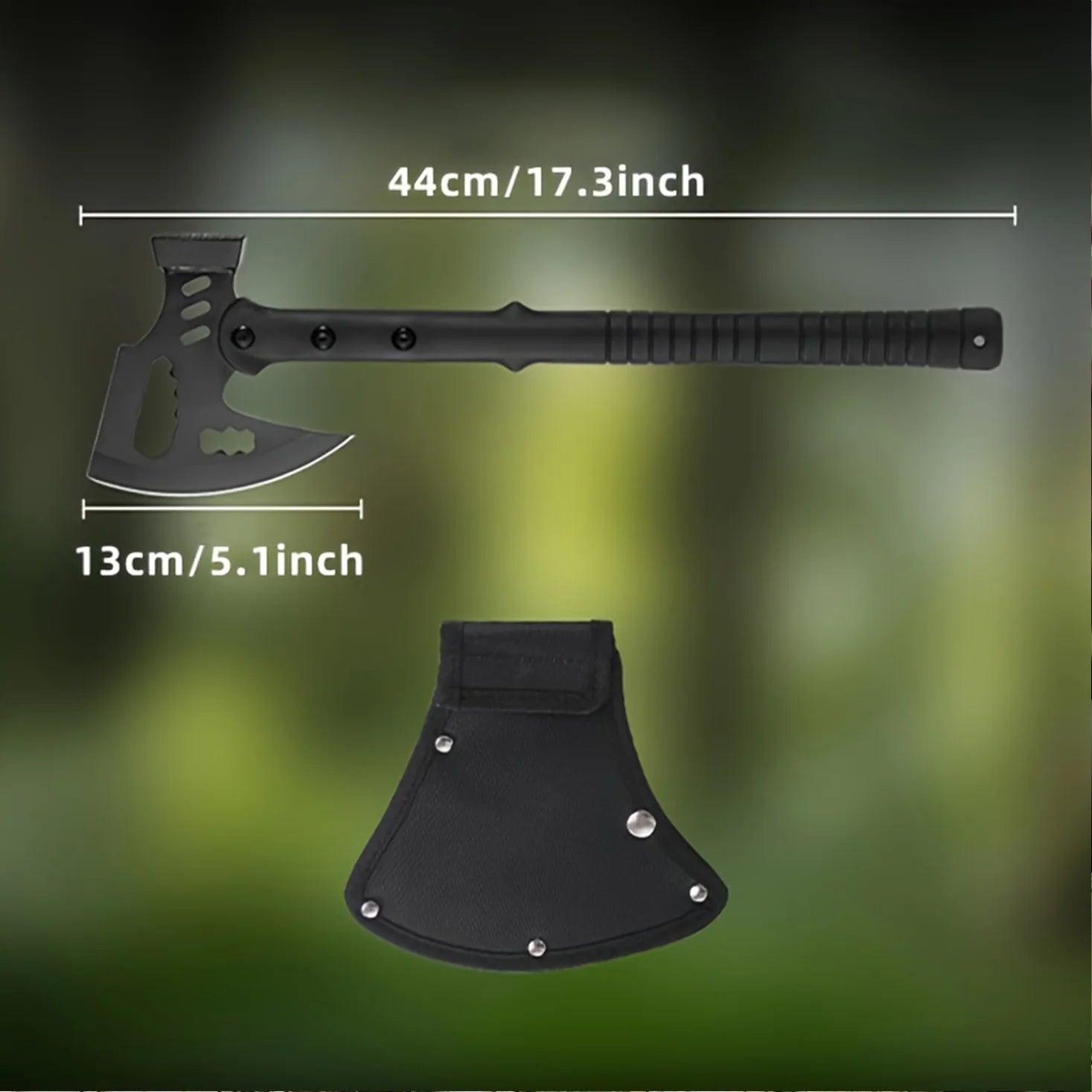 One-piece stainless steel survival axe