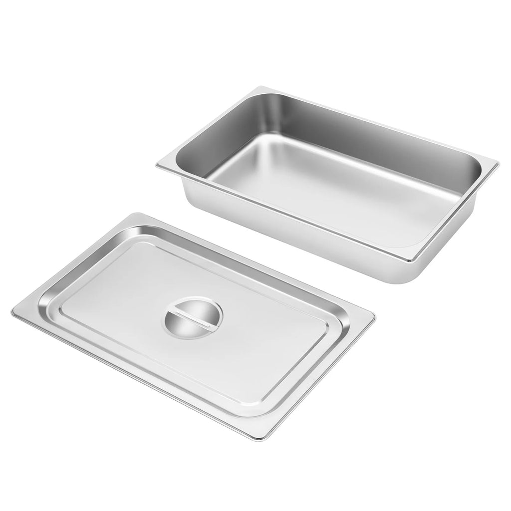 4 Pcs Table Pans with Lids Buffet Chafing Dishes