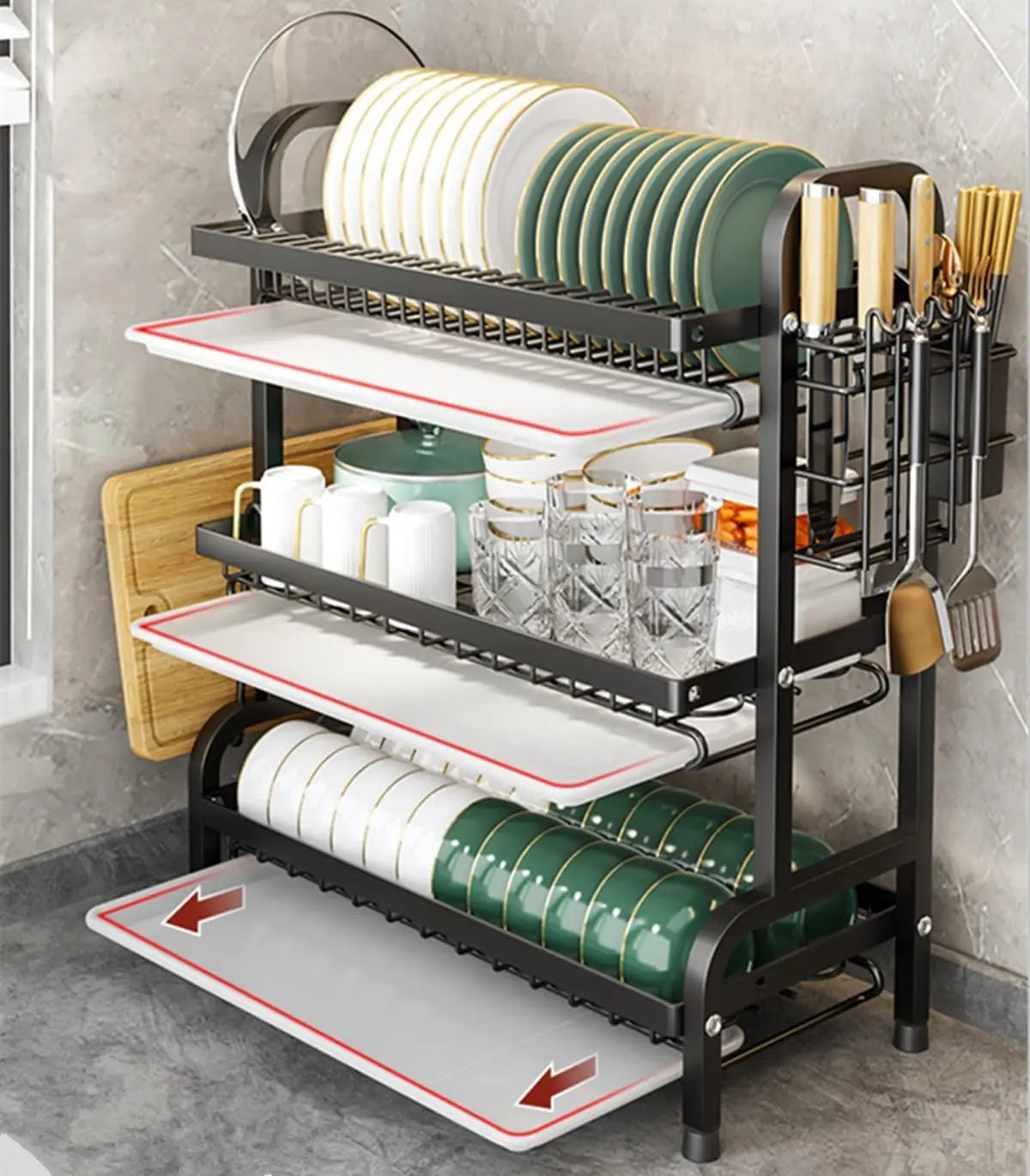 Dish Rack, Three-Tier