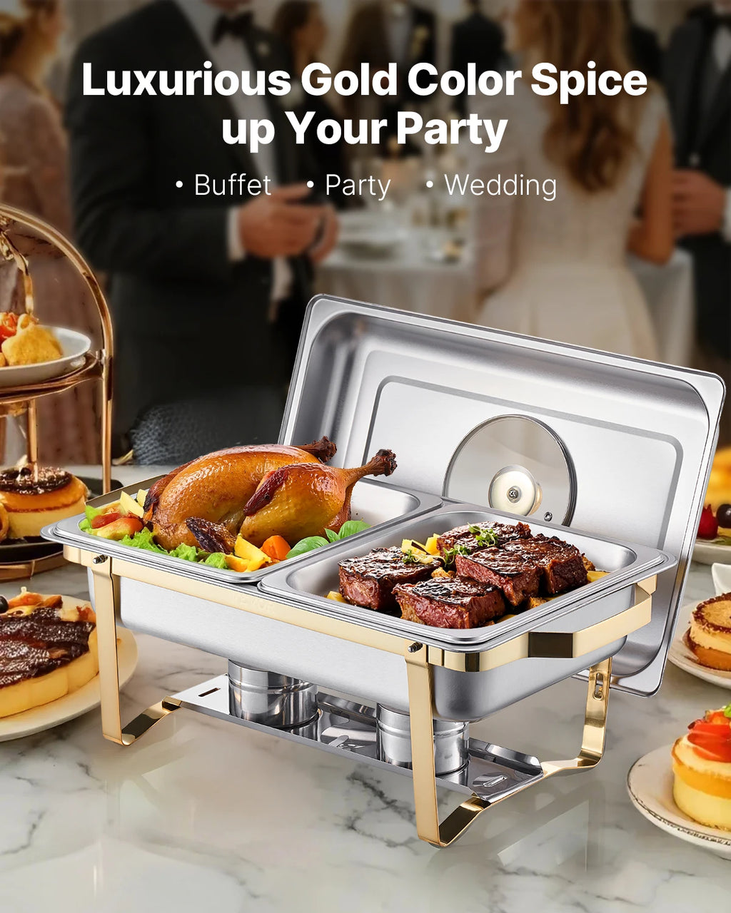 4 Pack Chafing Dish Buffet Set