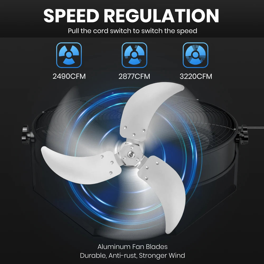 20 in High Velocity Wall Mount Fan