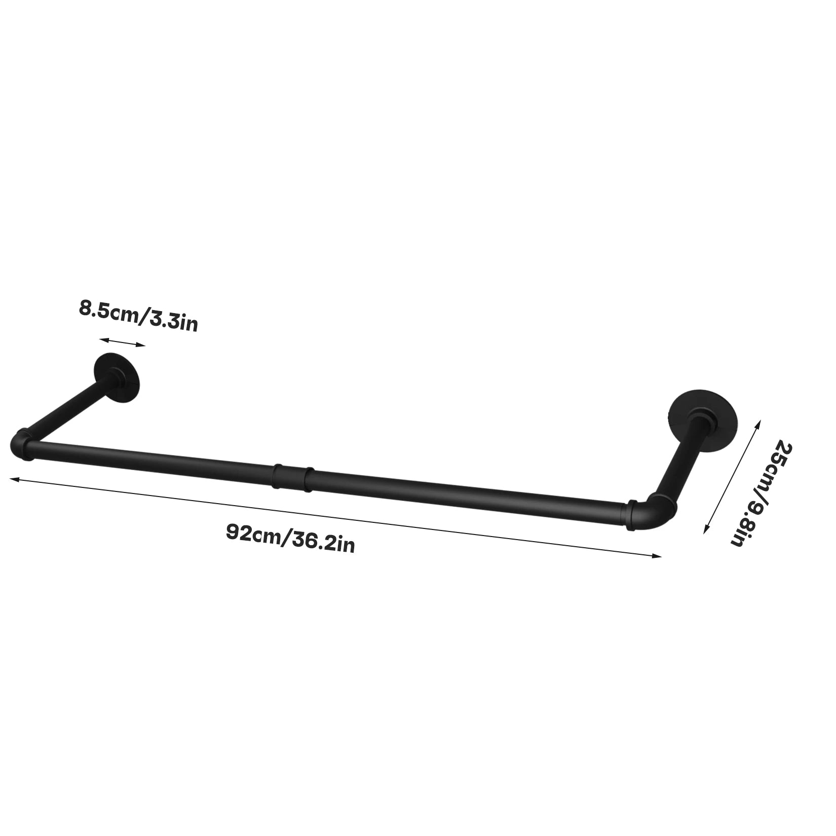 Pack Of 2 Industrial Pipe Clothes Rail Rack