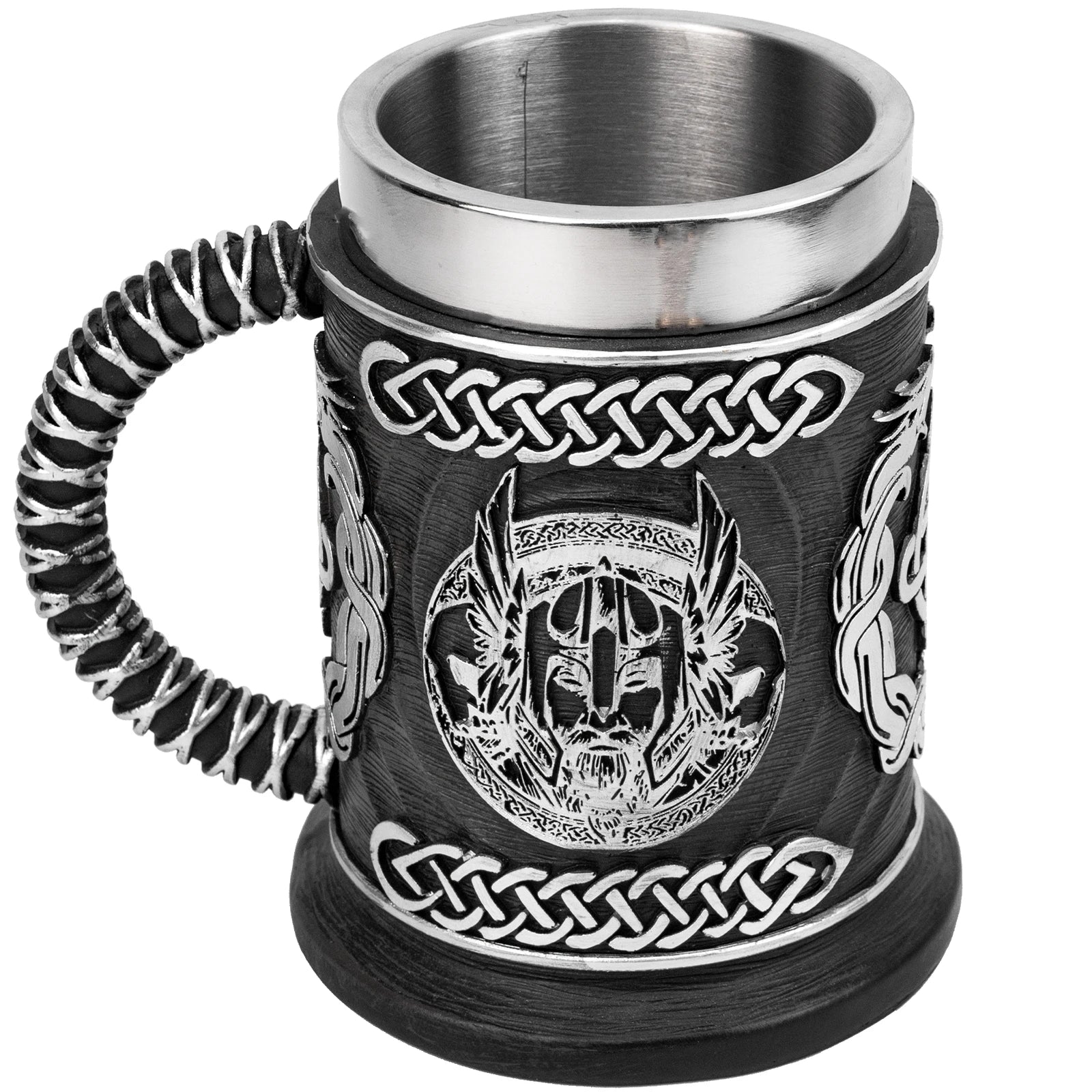 Viking Thor And Odin Heavy Stainless Tankard