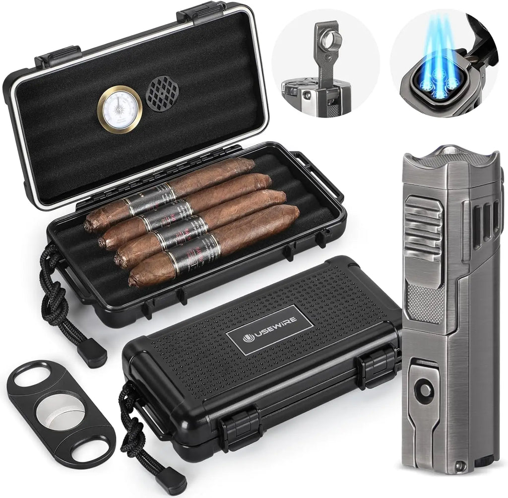 Travel Humidor and Cigar Set