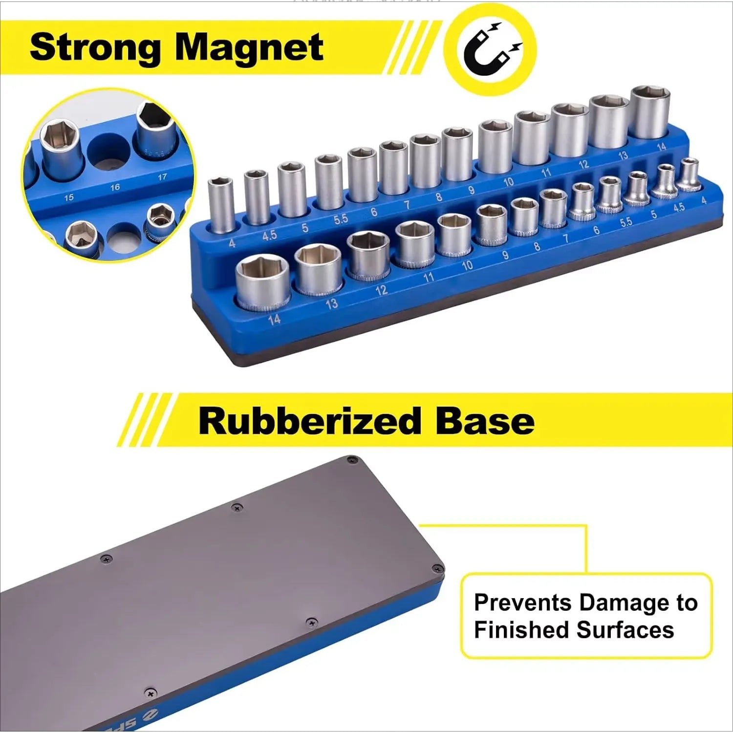 Magnetic Socket Organizer, 6-Piece