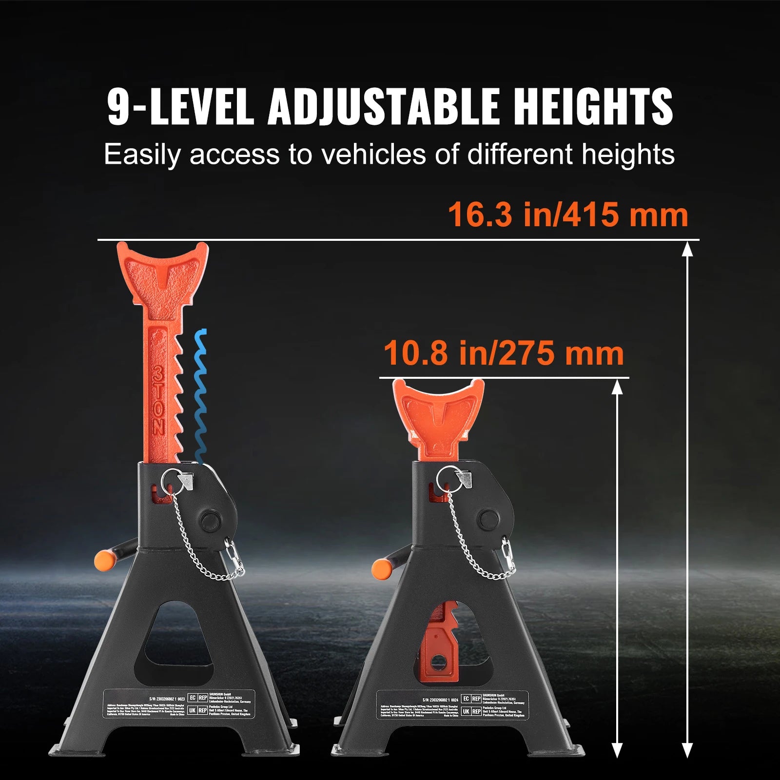 Jack Stands 3Ton on Capacity