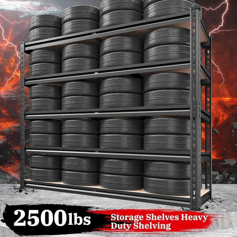 REIBII 2500LBS Garage Shelving 72''