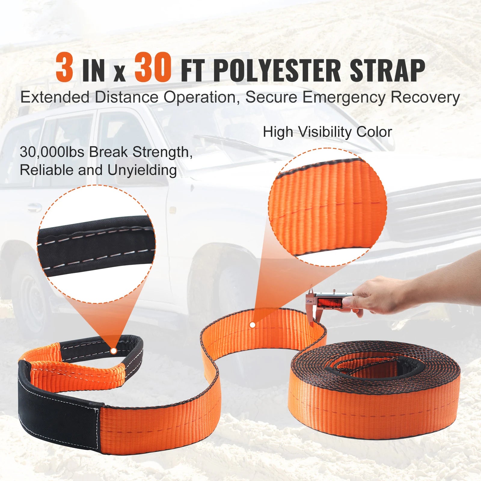 Off-Road Winch Recovery Kit W/30000 lbs