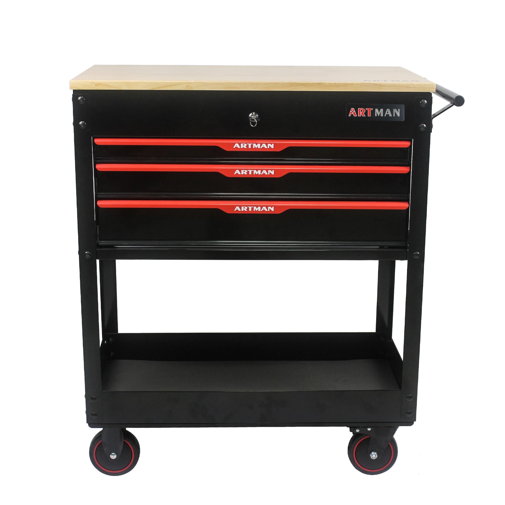 Rolling Tool Cart With 3 Drawer Adjustable