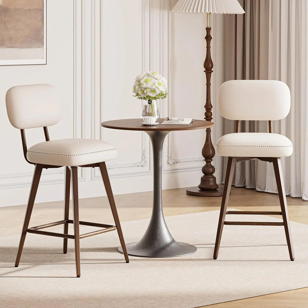 Set of 2 Modern Swivel Bar Stools