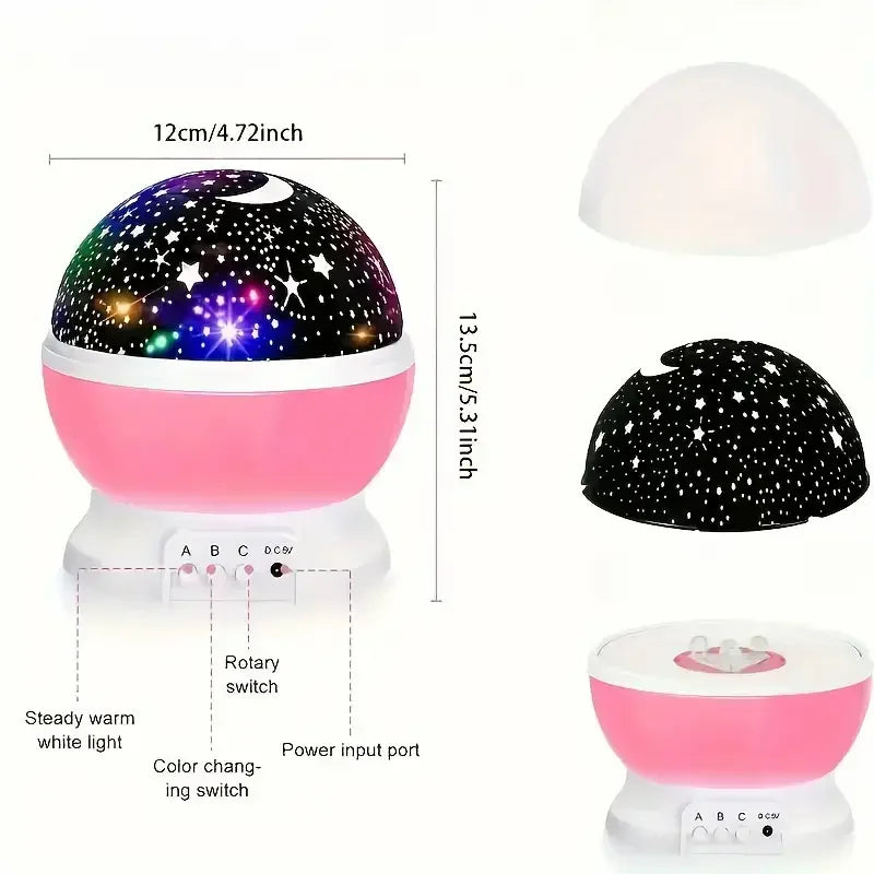 USB powered starry night light projector