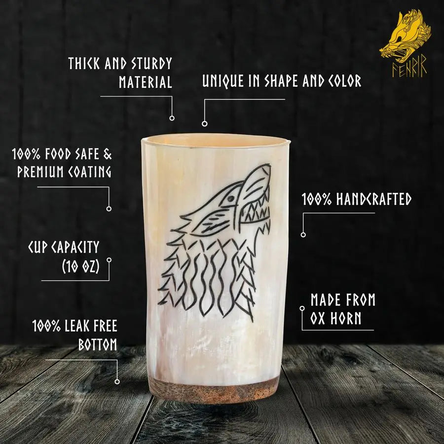 Viking Drinking Horn Mug Set of 5