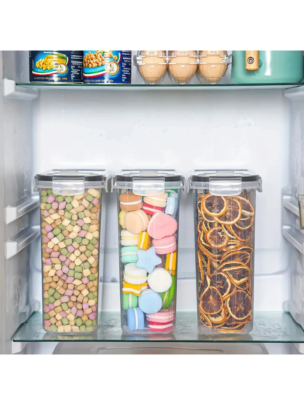 4pcs 4l Large Food Storage Containers With Lids
