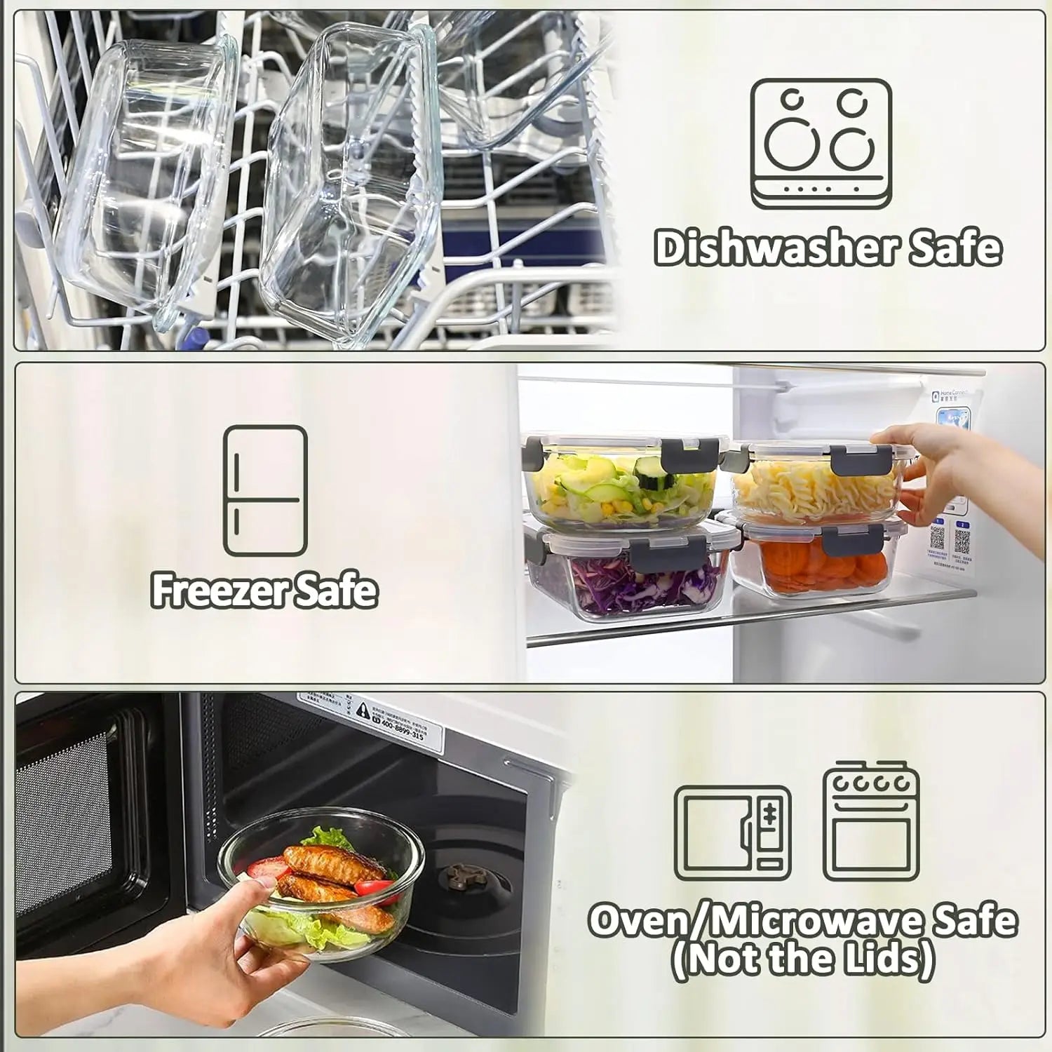 30-Piece Glass Food Storage Set with Snap Lids