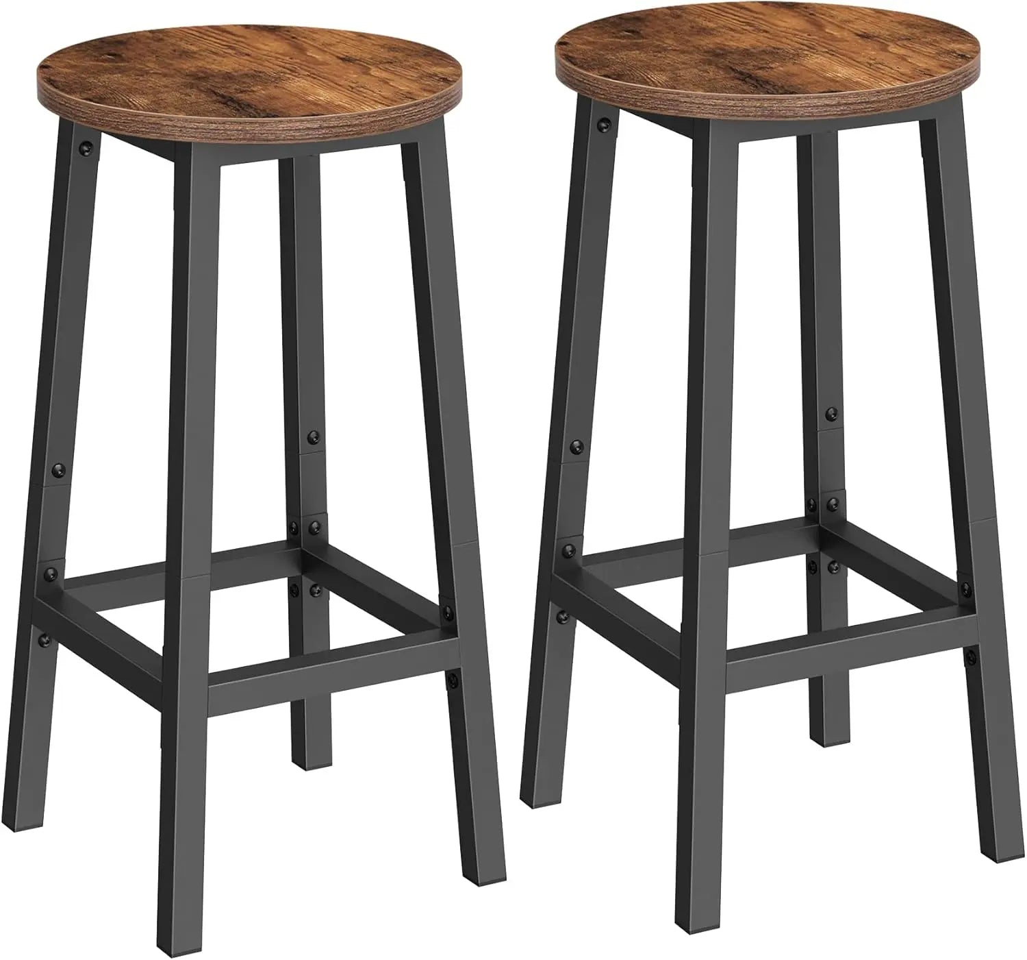 Set of 2 Industrial Bar Stools