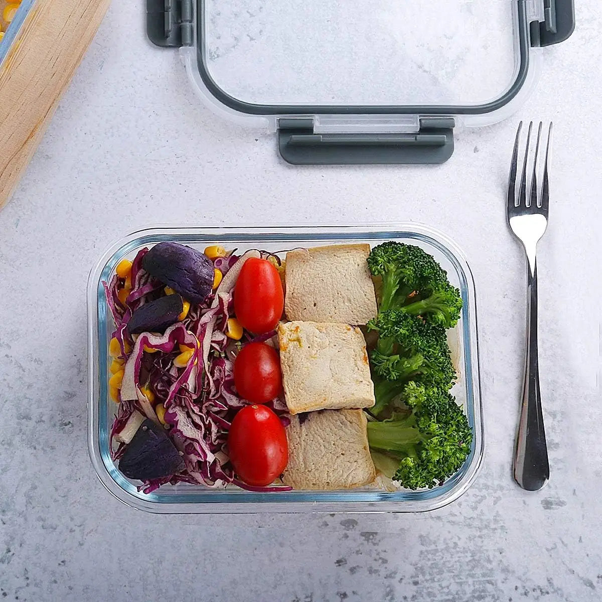 10-Pack Glass Meal Prep Containers with Lids