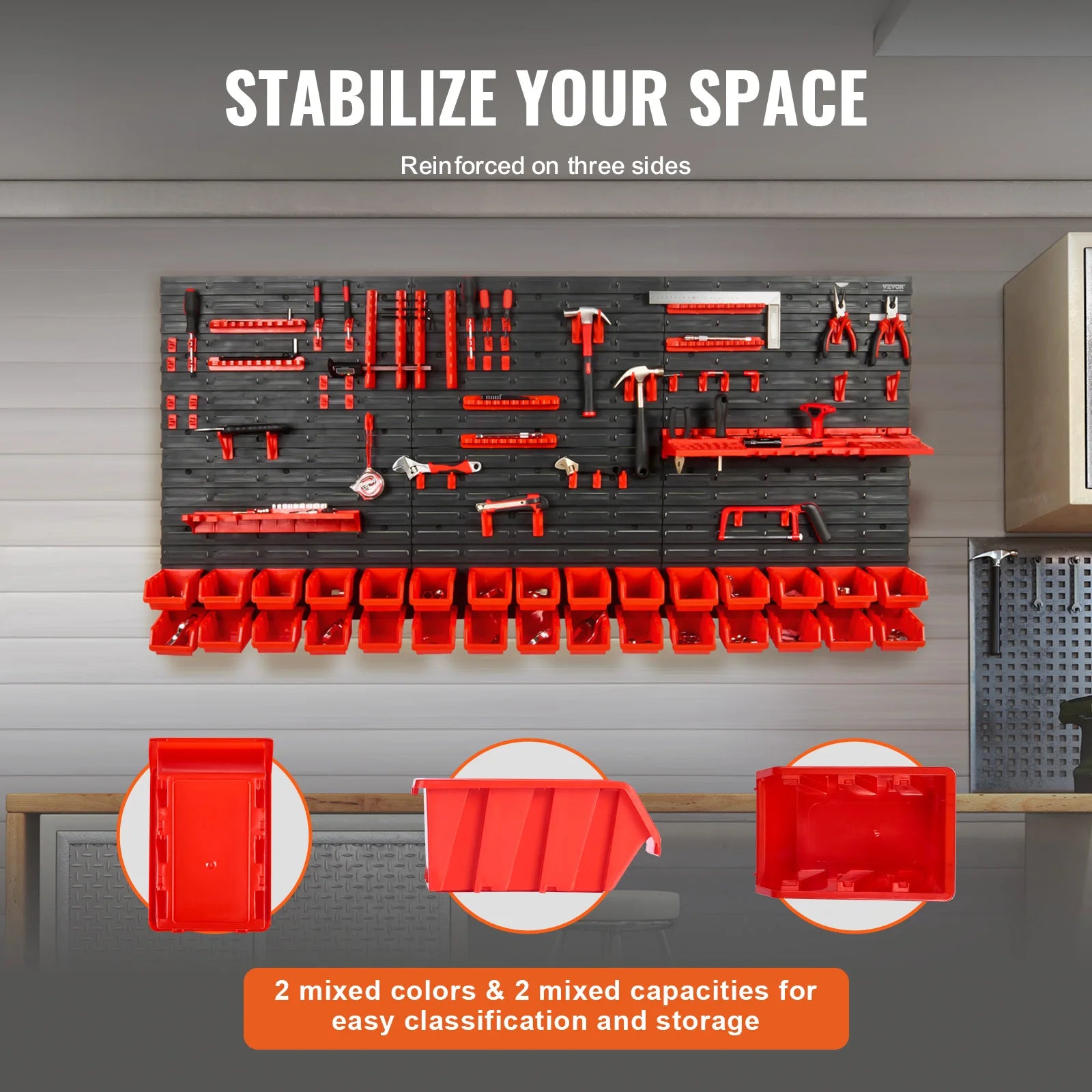 30Bin Wall Mounted Storage Bins