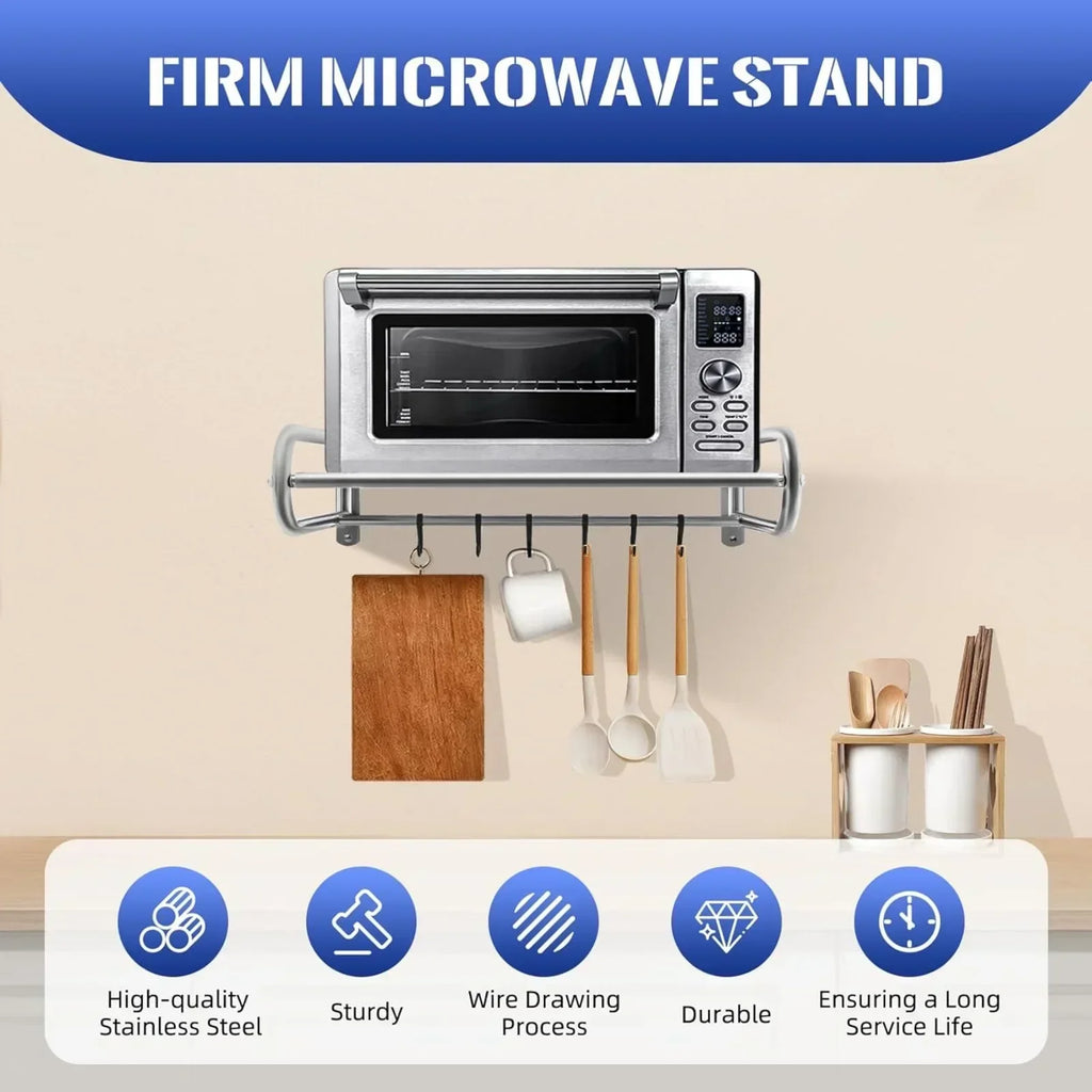 Stainless Steel Microwave Utensils Shelf
