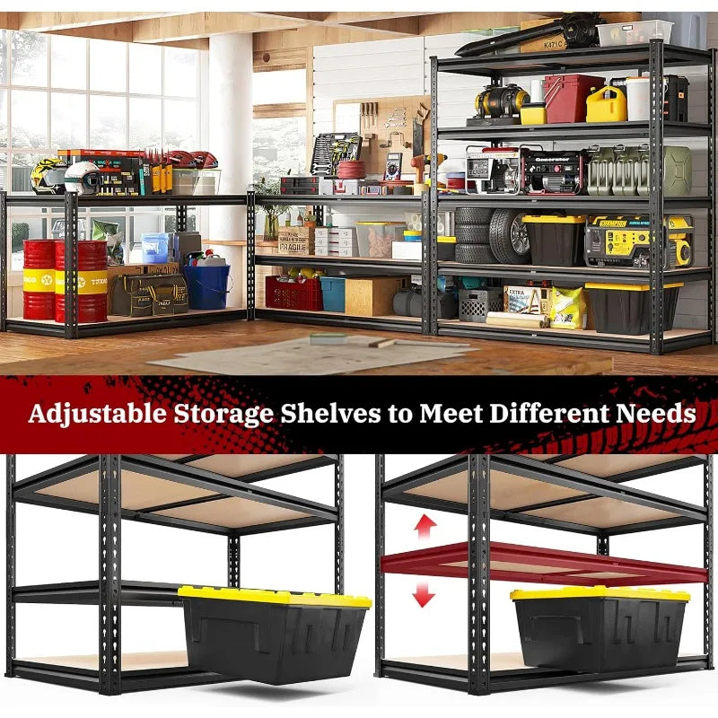 REIBII 2500LBS Garage Shelving 72''