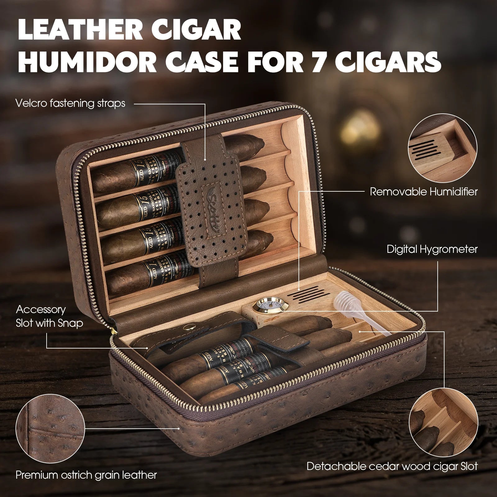 Portable Travel Cigar Humidor