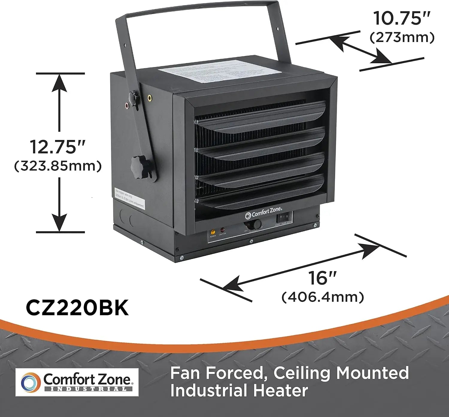 Hard-Wired Ceiling Mount Garage Heater
